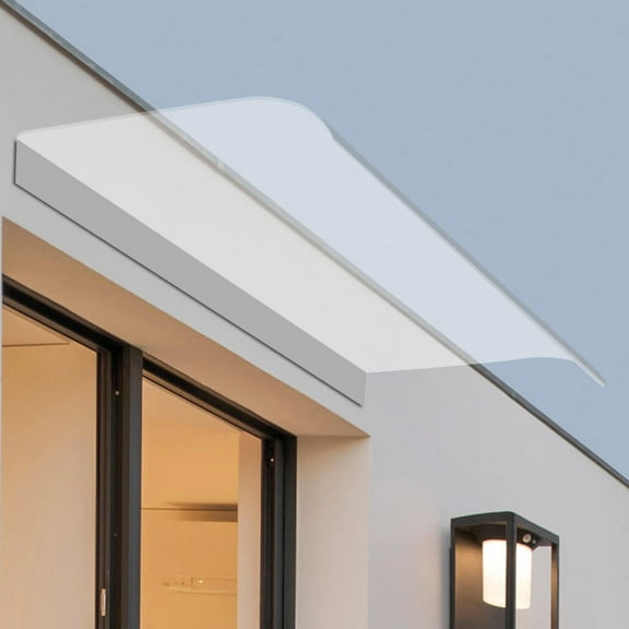 80*50cm Window Awning Canopy Clear Rain Shelter Outdoor Door Canopy Awning