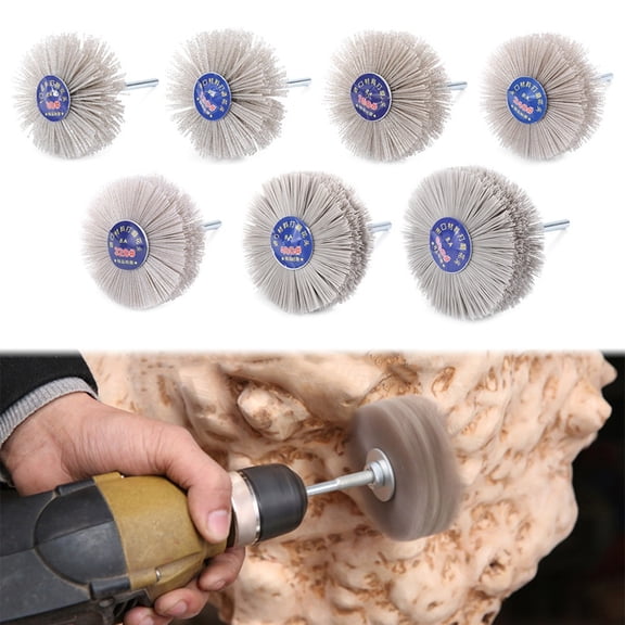 80-600 Grit Grinding Wheel Brush Woodwork Furniture Polishing Brush 6Mm Shank 80Mm Diameter Head Grinder Abrasive Tools 180# Fangkenuo