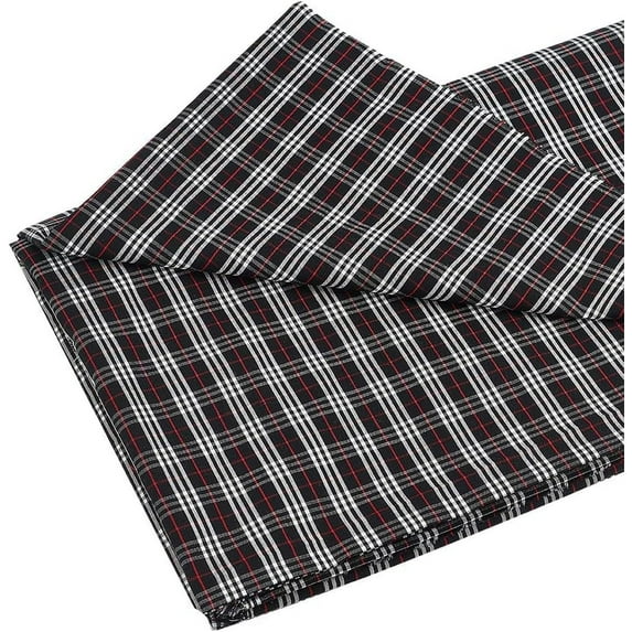 80.7x57 Inch Soft Tartan Fabric Black White & Red Tartan Print Cotton Craft Fabric Material for Clothing Bedding Material Craft & Home Furnishing