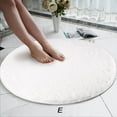 thumbnail image 1 of 80*80Cm Round Silk Wool Carpet Coral Fleece Carpet Bathroom Bedroom Carpet 3Cm Wool Length (Off-White),1Pc Carpet, 1 of 6