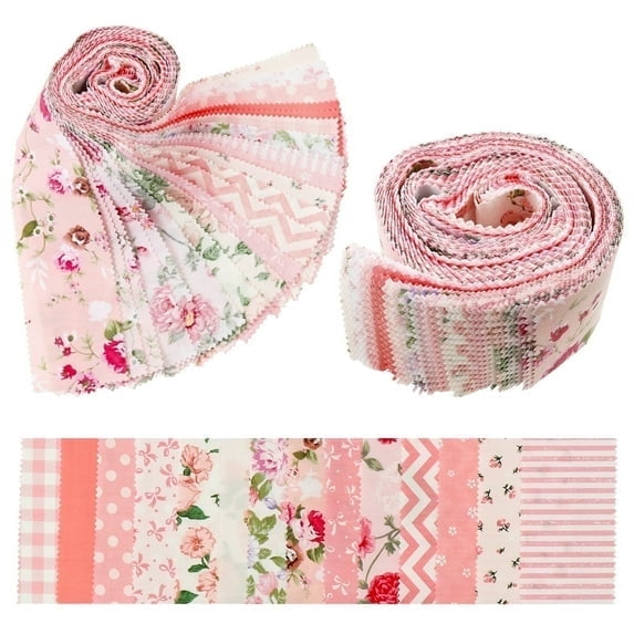 84 Pcs Jelly Roll Fabric Breathable Jelly Roll Fabric Strip Practical Quilting Supplies for Blanket Purse Doll Clothes,2.52 x 19.69 in