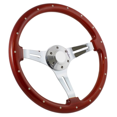 80-88 Volkswagen Vw Pick-up, Bus (excl. 79-prior, No Coverage) 14" Wood Billet Polished Steering Wheel Set Adapter & Horn