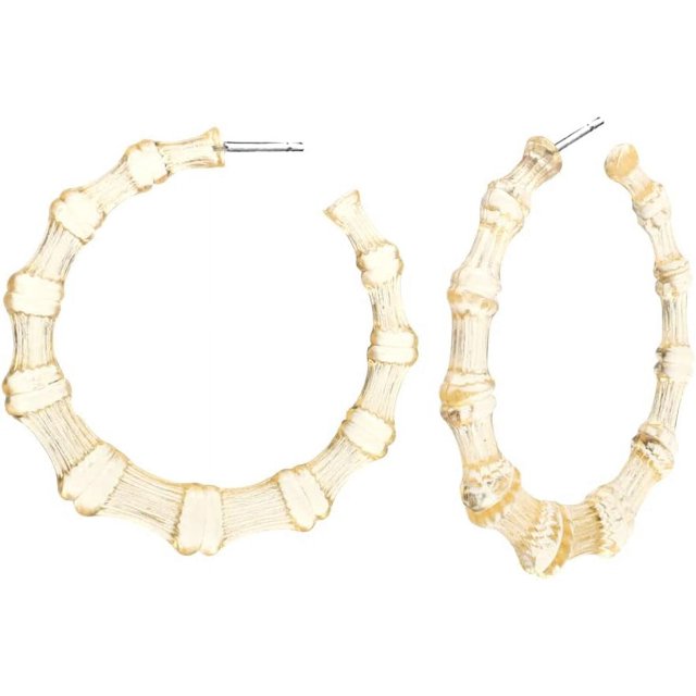 80 90s Bamboo Hoop Earrings colorful large Hoop Earrings Retro Neon