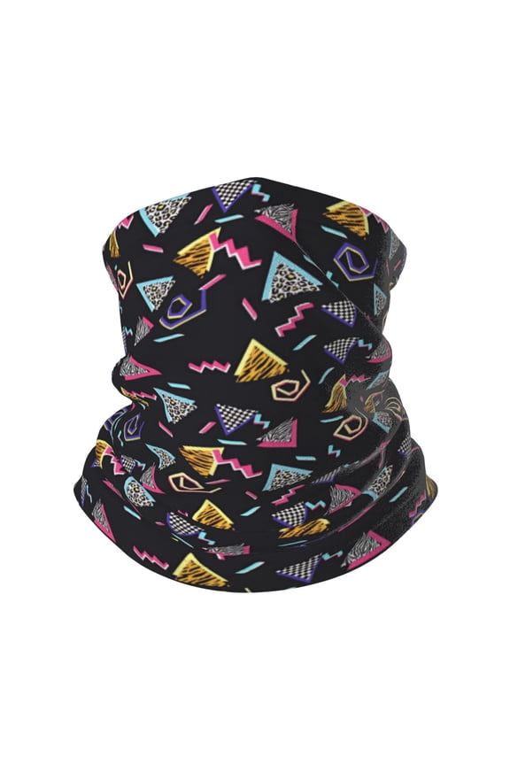 80 90s Multi-Functional Neck Gaiter & Breathable Face Mask For Men And Women, Microfiber Neck Warmer Scarf, Lightweight Bandana Headwear For Outdoor Activities