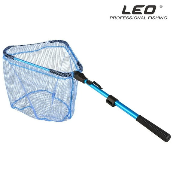 80-98CM Portable Folding Fishing Landing Net Handheld Telescopic Handle Lure Stream Fishing Cast Mesh Fly Fishing Tackle Tool