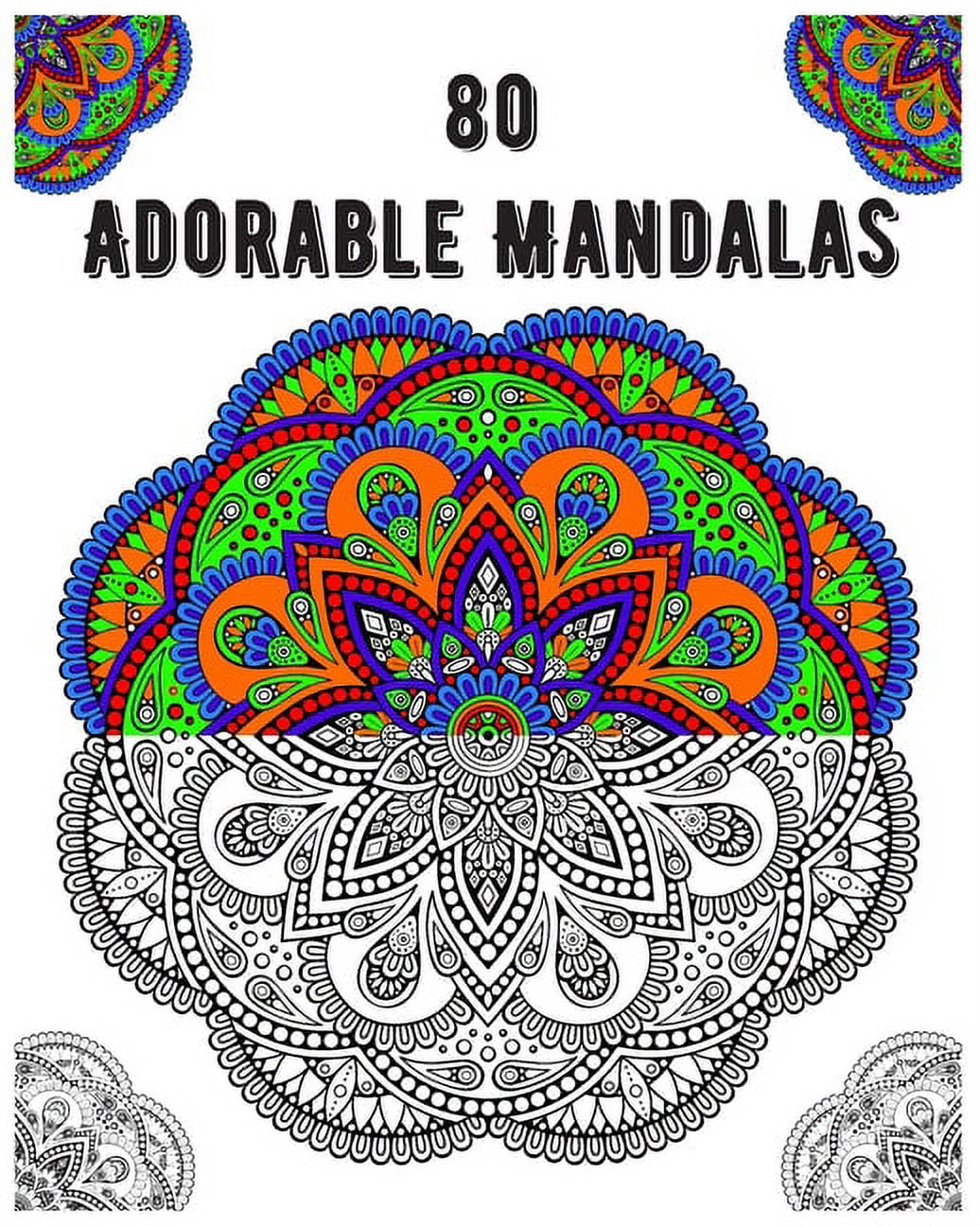 Elfew 2 Pack Mandalas Relaxing Coloring Books for Adult, 80  Original Mandala Patterns and Designs, Adult Coloring Book Spiral Bound,  Gift for Adult to Relax, Anxiety and Depression : Arts, Crafts