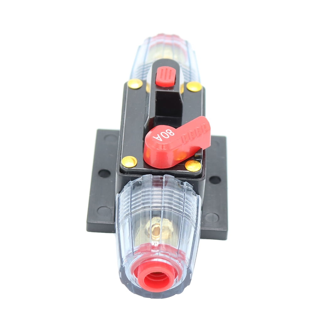 80 Amp InLine Circuit Breaker StereoAudio Car RV 80A Fuse 12V/24V/32V