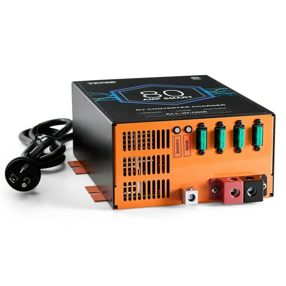 80 Amp RV Power Converter 110V AC to 12V DC with Battery Charger for Campers & Trailers