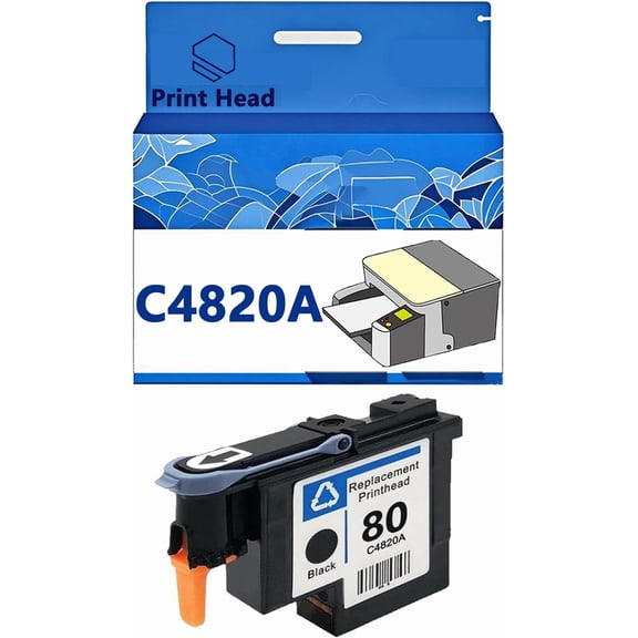 80 C4820A C4821A C4822A C4823A Print Head Combo Pack, Compatible for HP 1000 1050c 1055 Printers, High Print Volume, Long Lasting Durability