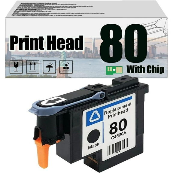 80 C4820A C4821A C4822A C4823A Print Head, Compatible for HP 1050c 1055cm Printers —— High Print Volume with Chip