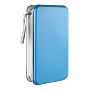 80 Capacity CD Case,Portable DVD Skyblue Hard Plastic Holder Organizer