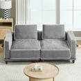thumbnail image 1 of 80" Chenille Modular Sectional Loveseat, Small Apartment Light Gray Sofa with Removable Washable Covers, High Resilience Foam Cushions, Supportive Chenille Fabric Sectional for Living Room, 1 of 1