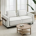 thumbnail image 1 of 80" Chenille Modular Sectional Loveseat, Small Apartment White Sofa with Removable Washable Covers, High Resilience Foam Cushions, Supportive Chenille Fabric Sectional for Living Room, 1 of 1