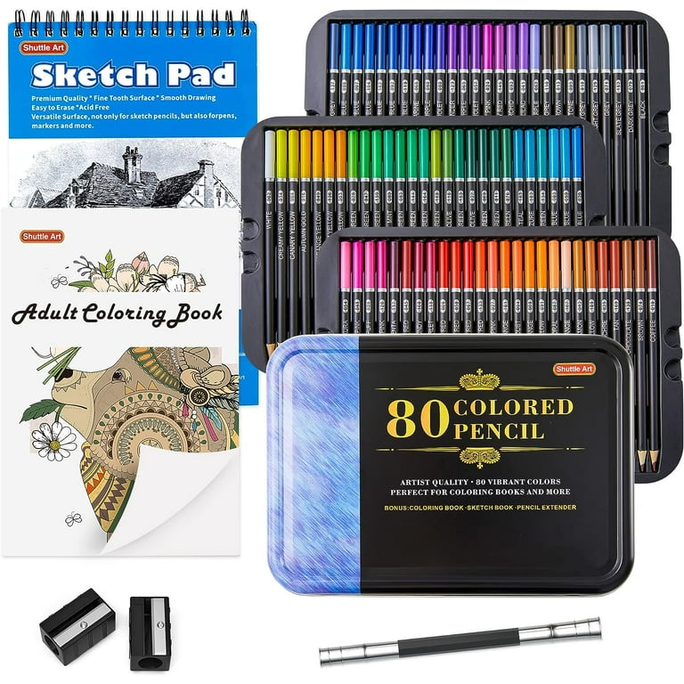 Coloring book with colored pencils