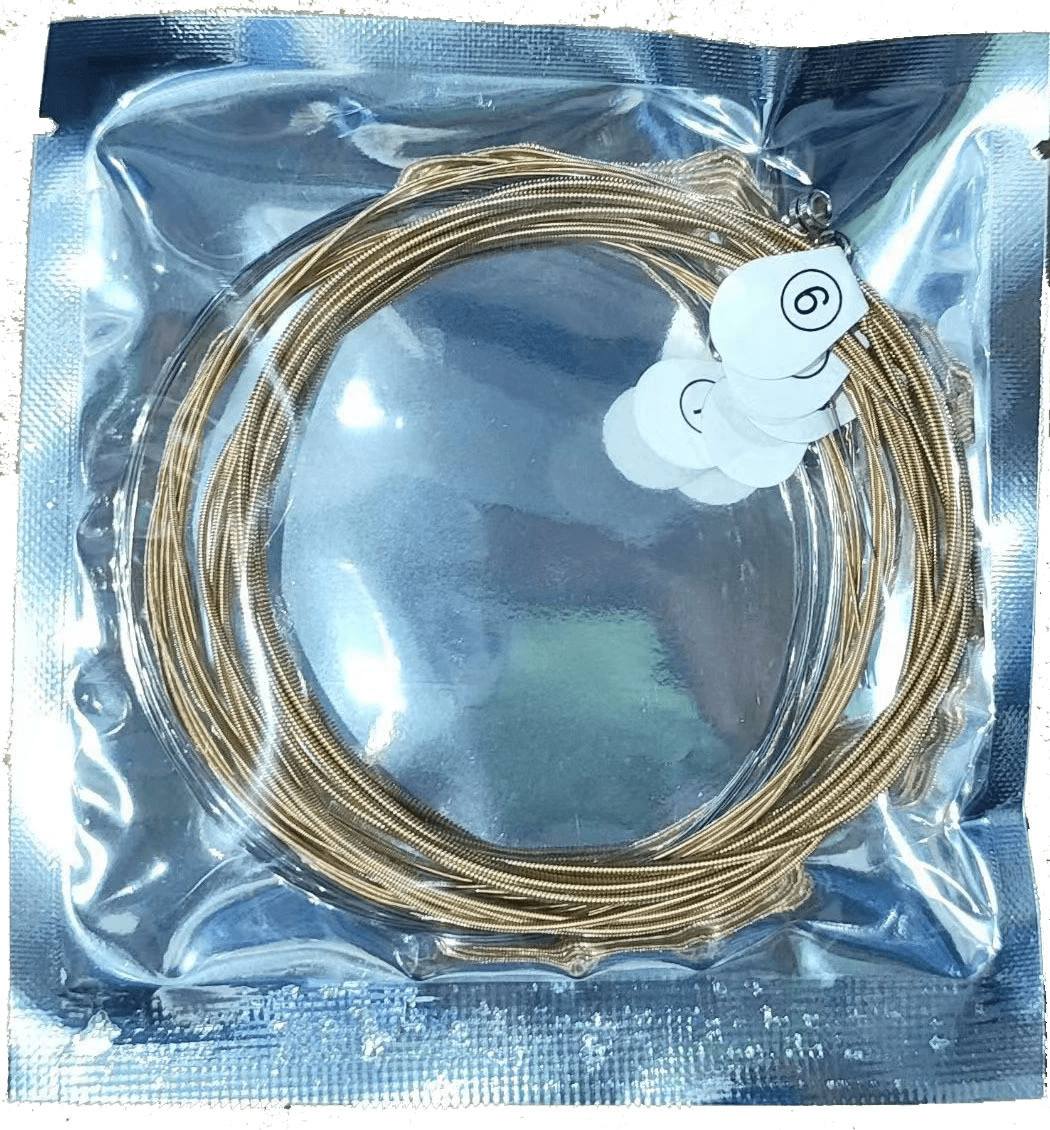 80 Copper 6Pcs Acoustic Guitar Strings Set for Beginners and ...