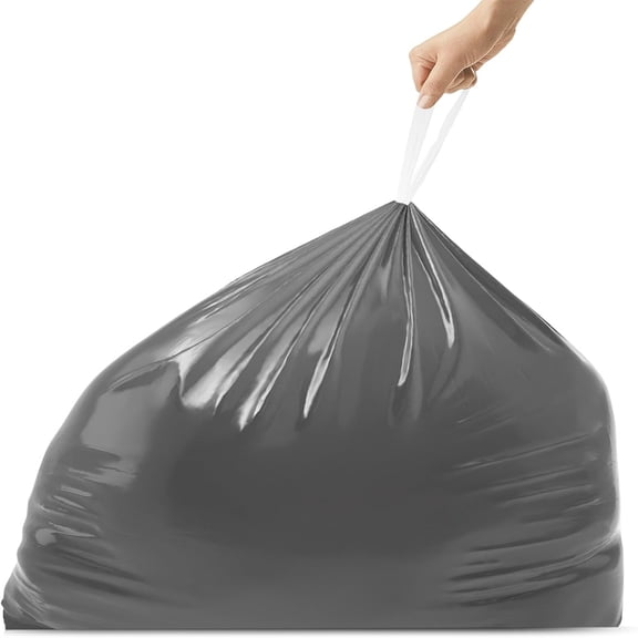80 Count, Genuine Odorsorb Custom Fit Liners, Drawstring Odor Absorbing Trash Bags in Dispenser Packs, 50-65 Liter / 13-17 Gallon