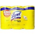 thumbnail image 1 of Lysol Disinfecting Wipes Value Pack, Lemon & Lime Blossom, 240 Wipes (3 Packs of 80 Wipes), 1 of 7