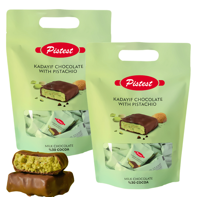 80 Count of Mini Dubai Chocolate Kunafa Pistachio Bar | Pistachio