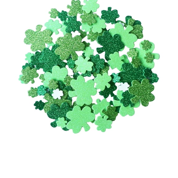 80 Count St Patricks Day Glitter Foam Stickers Self Adhesive Eva Craft Scrapbook Decorations Irish Holiday Shamrock Theme for Home Diy