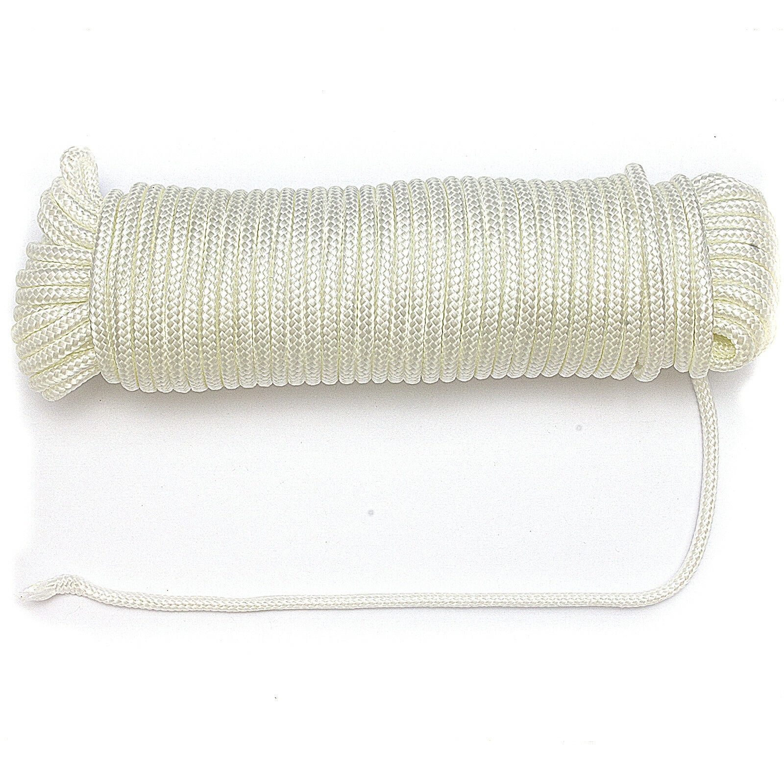 Illinois Industrial Tool Heavy Duty 80' Flagpole Rope, Braided White ...