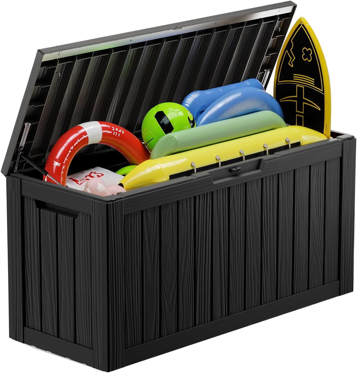 80 Gallon Black Resin Lockable Waterproof Deck Box