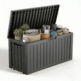 thumbnail image 1 of EASY UP 80 Gallon Resin Deck Box, Lockable Patio Outdoor Storage Box for Furniture, Garden Tools and Tools Storage, Waterproof Outside Storage Boxes, 1 of 7