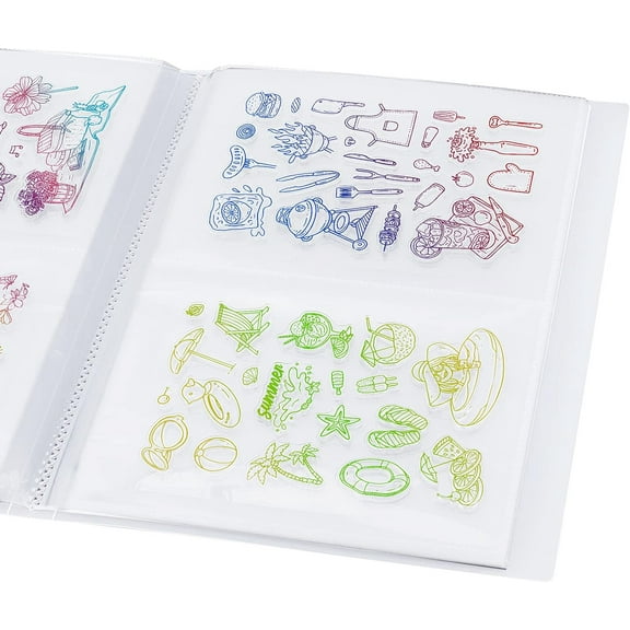 80 Grids Clear Stamps Storage Album Cut Dies Storage Bag Embossing Folder Keeper Cards Folder Bag