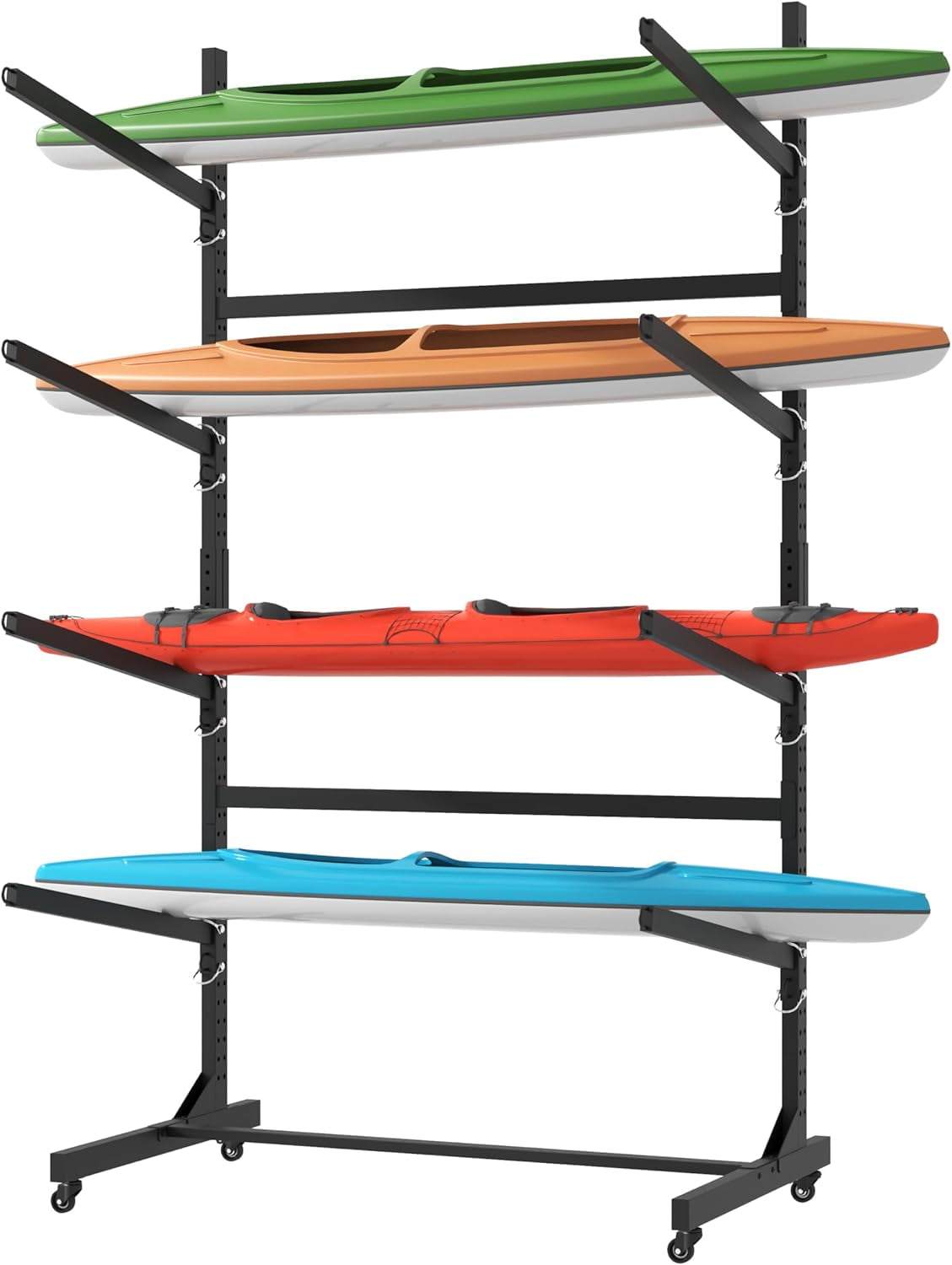 80''H Freestanding Kayak Storage Rack – Holds 4 Kayaks, Heavy-Duty 4 ...