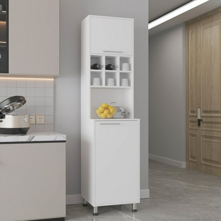 80" High, 19.7" Wide - Four Shelves for Versatile Storage - For Kitchen, Garage or Dining - Modern Design