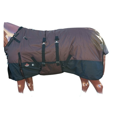 80" Hilason 1200D Winter Waterproof Turnout Horse Blanket Belly Wrap Brown