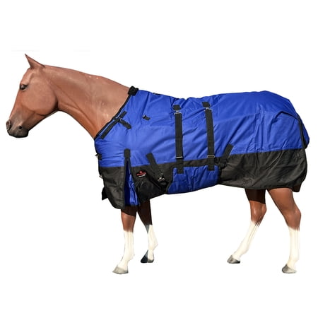 80 In Hilason 1200D Winter Waterproof Turnout Horse Blanket Belly Wrap Royal Blue