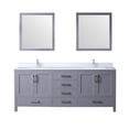 thumbnail image 1 of 80 In. W X 22 D Dark Grey Vanity With Cultured Marble Countertop, Faucet, 30" Mirror - Scratch And Stain For Long-term Use Double Bath 80" 22" D, Top, Included To Scratches Stains A Bathroom Decor, 1 of 6