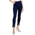 thumbnail image 1 of $80 Inc International Concepts Seamed High Rise Front-Slit Skinny Jeans Blue 4, 1 of 1