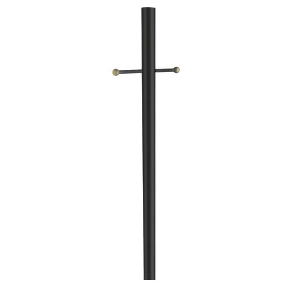 Design House 80" Traditional Outdoor Lamp Post, Weather-Resistant, Black, Suitable for LED Bulbs