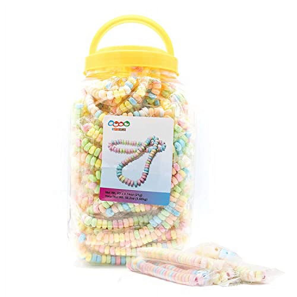 80 Individually Wrapped Candy Necklace Edible, Candy Necklace Choker