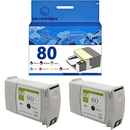 80 Ink Cartridges Compatible for HP 1000S 1050 1055 Inkjet Printers, Leak-Proof Design Crisp Printing