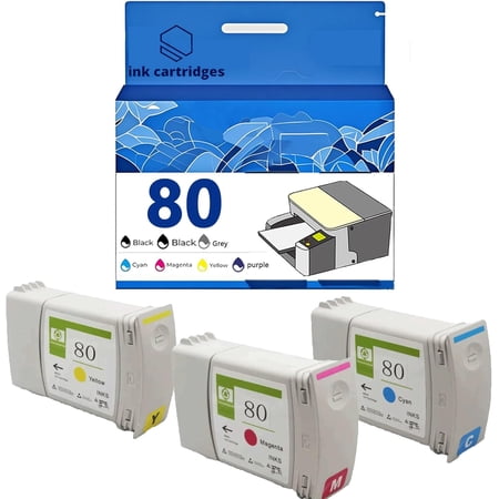 80 Ink Cartridges Compatible for HP 1000S 1050 1055 Inkjet Printers, Leak-Proof Design Crisp Printing
