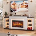 thumbnail image 1 of 80" LED Electric Fireplace with Mantel, Fireplace TV Stand for 90 Inch TV, Modern Entertainment Center with 30" Insert for Living Room, 1 of 8