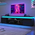 thumbnail image 1 of 80" LED TV Stand with Power Outlet for up 90" TVs, Modern Large Entertainment Center Long Sounbar Media Console Table Stand for Living Room, 1 of 7