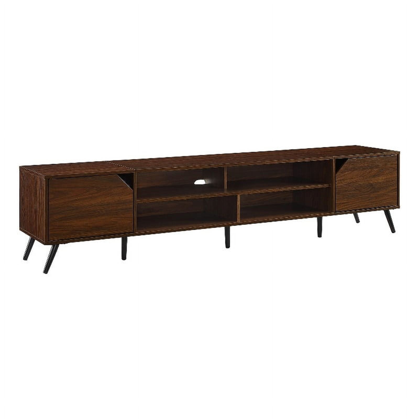 80" MidCentury MCM Simple Wood TV Stand Dark Walnut