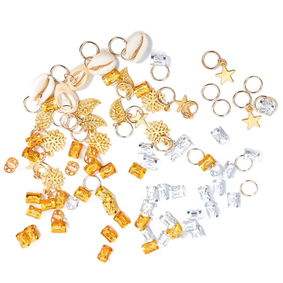 80 Mix Lot Dreadlocks Braid Ring Cuffs Beads Hair Clips Pendants DIY Jewelry SetTAPDRA Spare Part