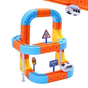 80 PCS Anti-Gravity 3D Track Car Toy, Flexible DIY Race Track Set, Creative STEM Building Toy for Kids Boys Girls Ages 3-6