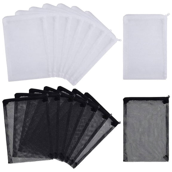 80 PCS Aquarium Mesh Media Filter Bags, Nylon Media Filter Mesh Bags with Zipper (for Particulate Carbon), Bio Balls