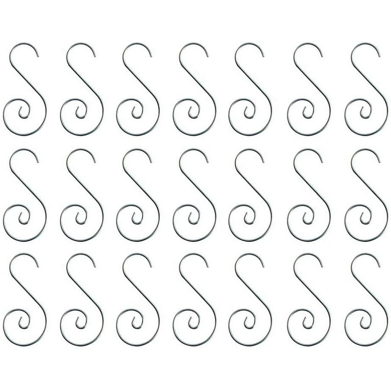 Wrapables Christmas Tree Ornament Hooks, S-Shaped Swirl Hooks for Hanging  Decorations (Pack of 80)