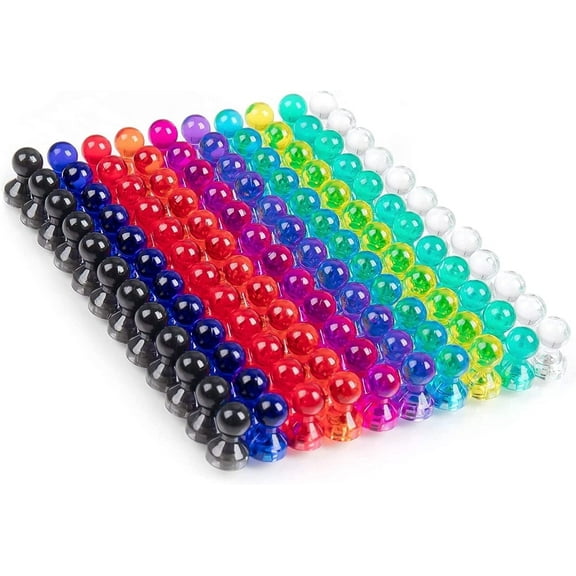 80 PCS Colorful Push Pin Magnets, Push Pin Magnets, Refrigerator Magnets, Office Magnets, Perfect to use as Kitchen Home and School Classroom Magnets, Map Magnets,Whiteboard Magnets