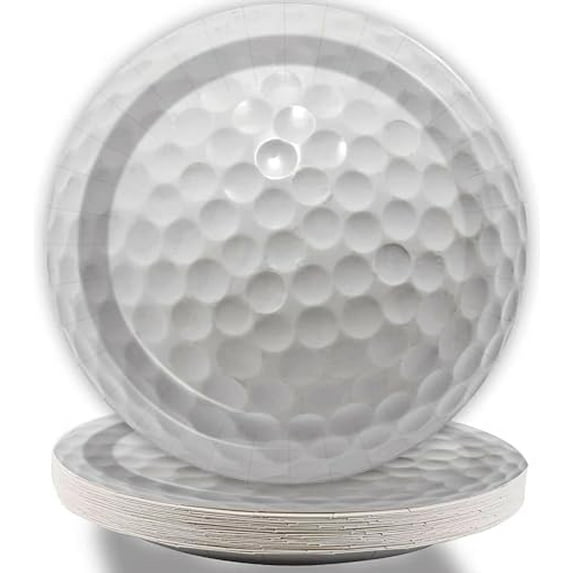 80 PCS Golf Plates Party Supplies Golf Sports Birthday Party Cake Dessert Plates Disposable Golf Ball Sports Favors Decorations for Boy Baby Shower