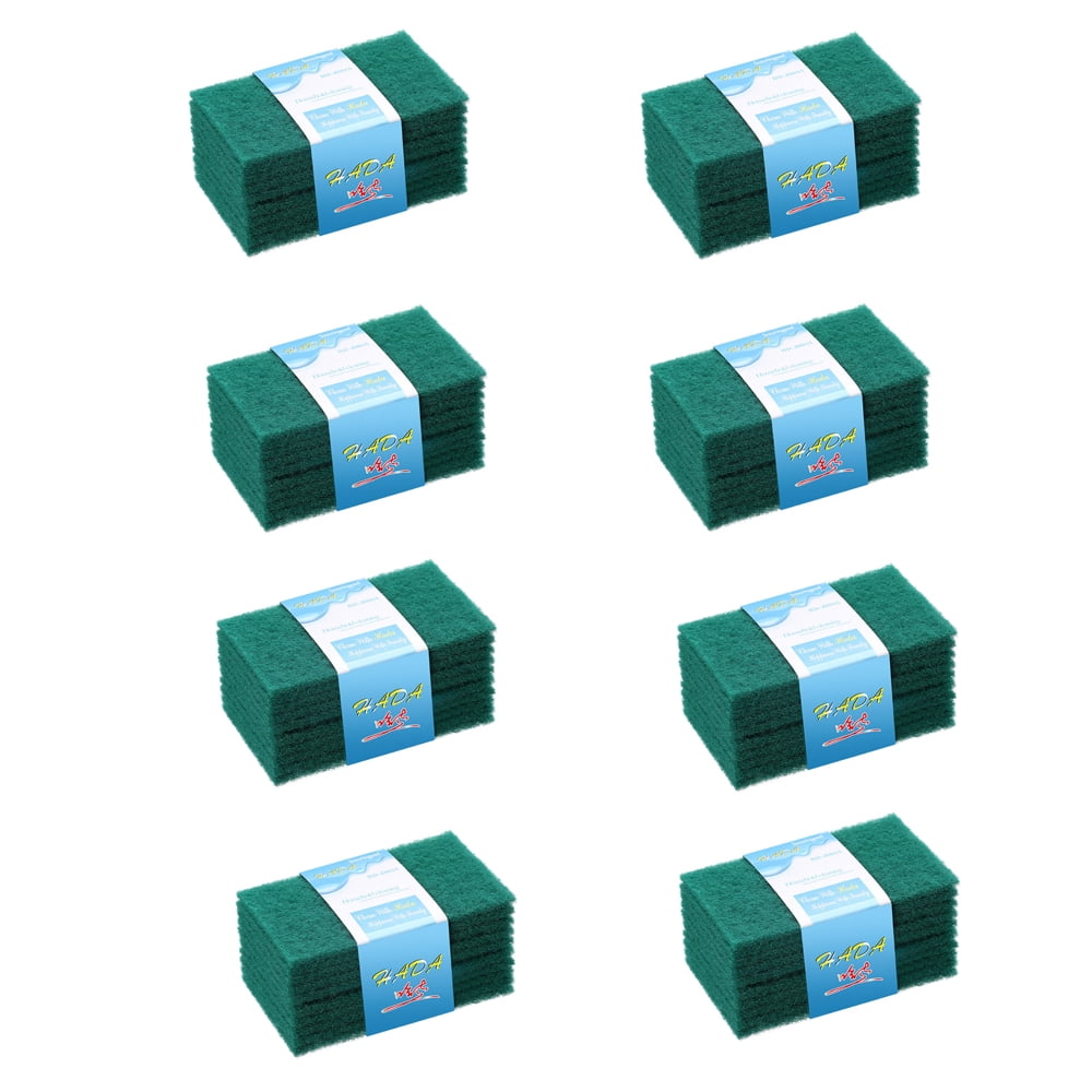 80 PCS Scouring Pad, Dish Scrubber Scouring Pads,4 x 6 inch Green Reusable Household Scrub Pads