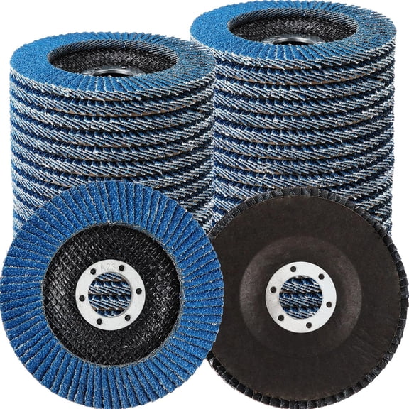 80 Pack Flap Discs 4 1/2 Inch for Angle Grinder 4.5 x 7/8 Inch Aluminum Oxide Sanding Grinding Wheels 40 60 Grit Grinding Discs Abrasives Flapper Wheel for Wood Metal Sanding (Blue,40 Grit)
