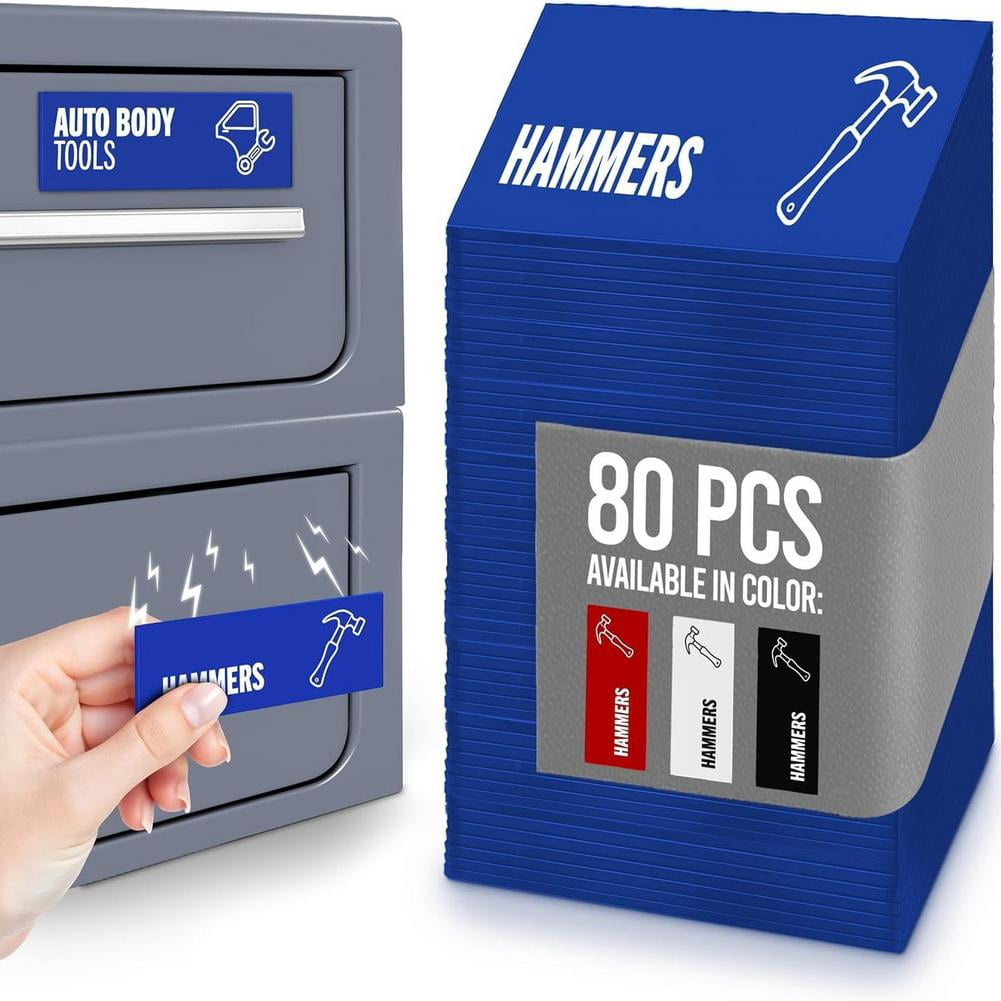 80 Pack of Magnetic Toolbox Labels,Magnetic Tool Box Labels,3D-Printed ...