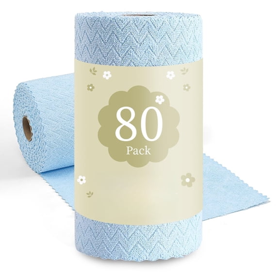 Pader Cloth 80 Pack Microfiber Cleaning Cloth Roll Reusable Paper Towels 12